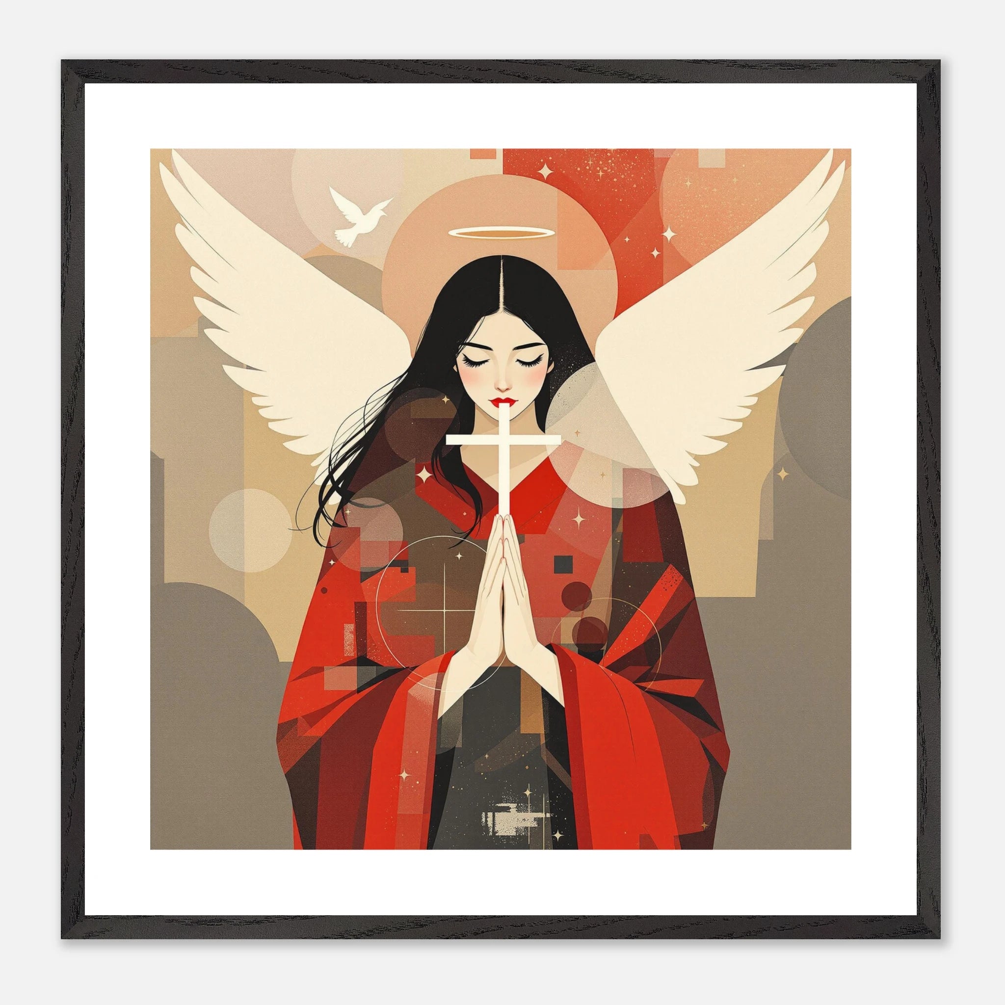 Engel mit innerer Ausgeglichenheit und Meditation.