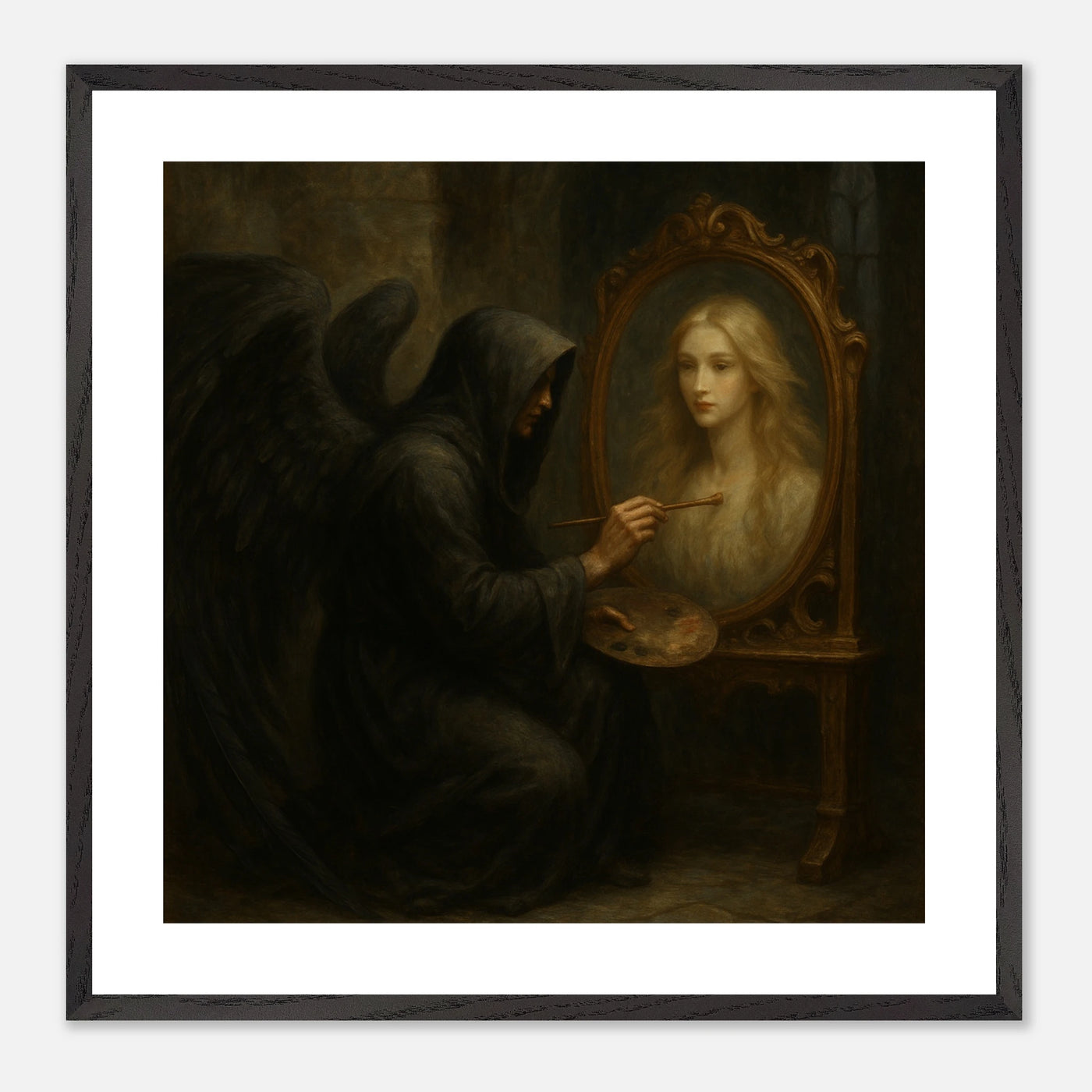 Finsterer Künstler mal einen heiligen Engel