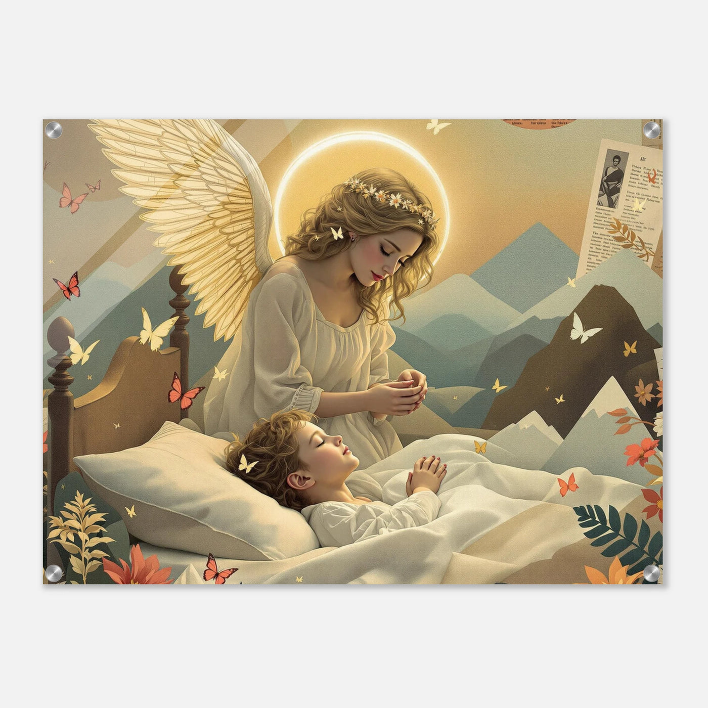 Heilige Mutter am Kinderbett