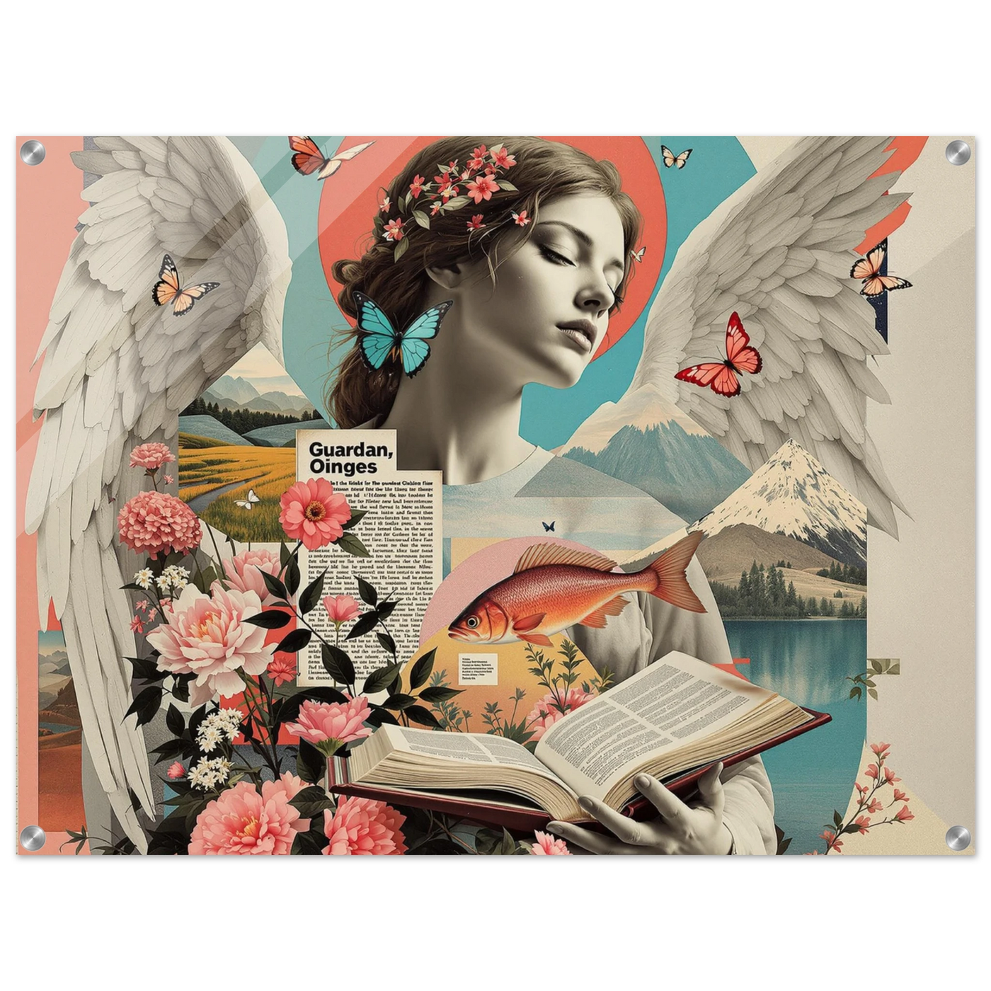 Engel Collage als modernes Kunstwerk