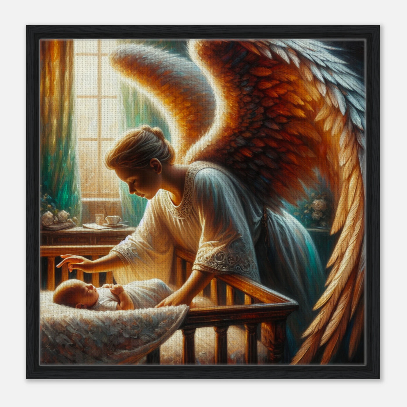 Schutz der Mutter - Schutzengel Design auf Leinwand