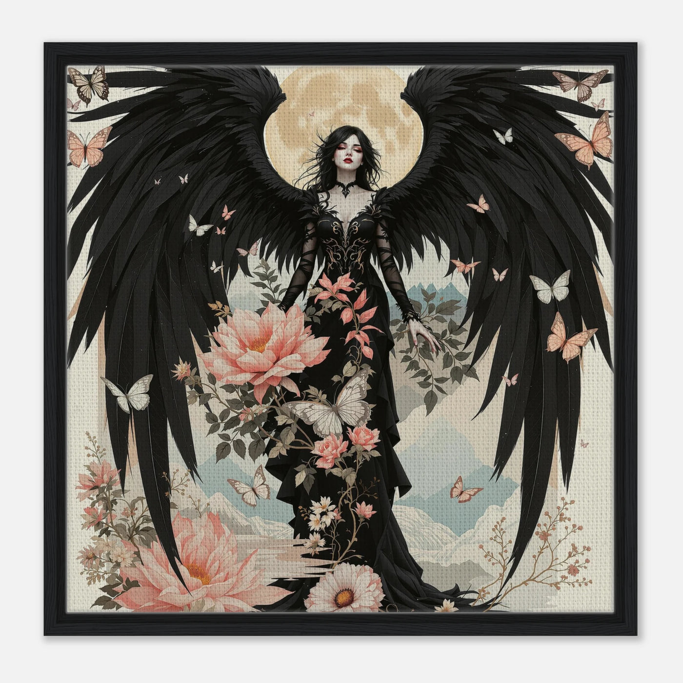 Gemälde eines schwarzen Engels