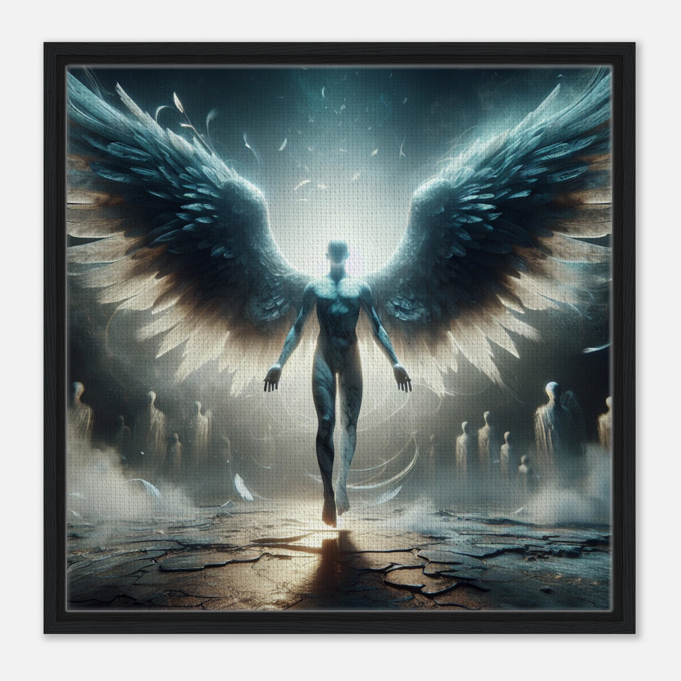 Gerahmte Leinwand: Doom Day, Engel im Jüngsten Gericht, symbolisiert Ende und Neuanfang, dramatische Wanddekoration für Wohnzimmer und kreative Ateliers