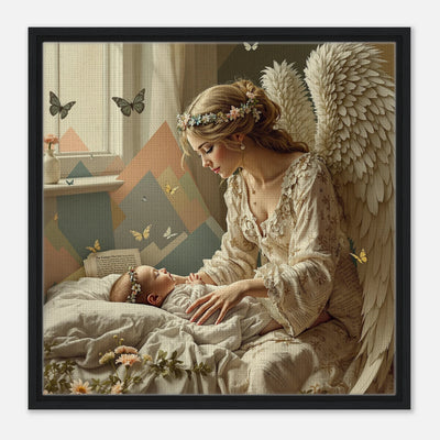 Liebevolle Mama Engel sorgt sich um ihr Kind