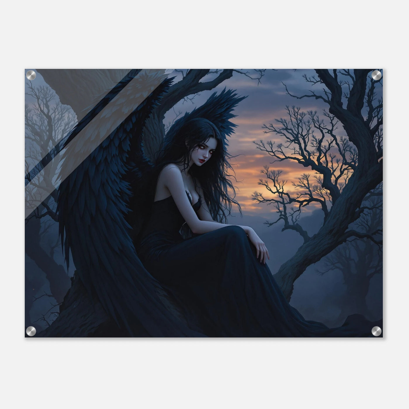 Dunkle Schönheit auf Acrylglas