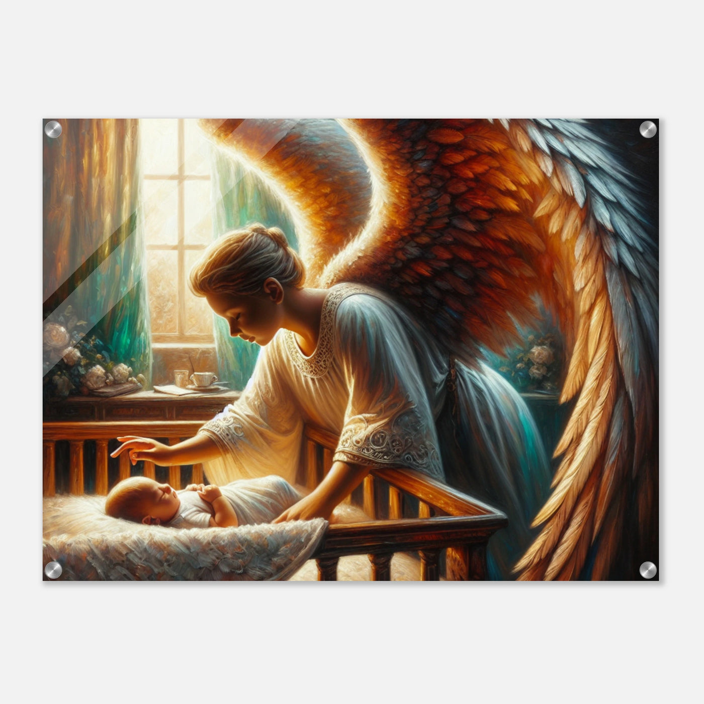 Mütterliche Geborgenheit auf Acryl