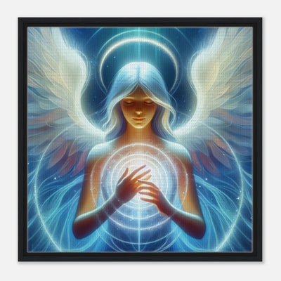 Heilende Engelskraft mit leuchtendem Herzen – energetisches Kunstwerk mit Licht und Trost