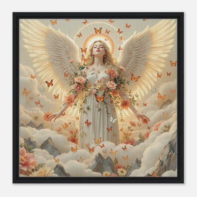 Schutzengel mit Rosen und Schmetterlinge